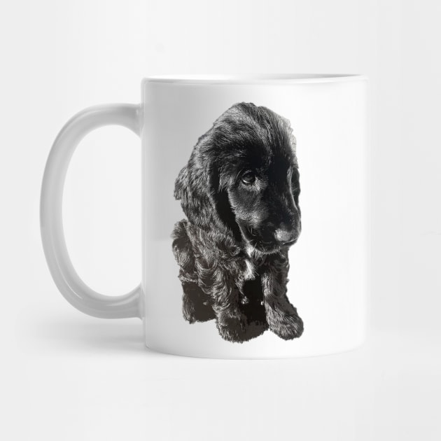 English Cocker Spaniel Black Puppy Dog - Adorable! by ElegantCat